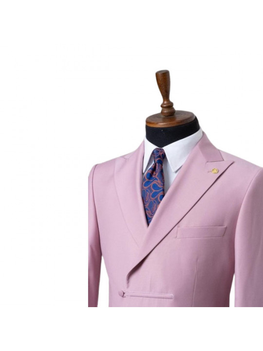 Two Piece Premium Suit With Lapel | Pink