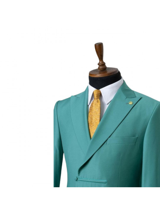 Two Piece Premium Suit With Lapel | Light Sea Green