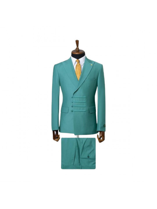 Two Piece Premium Suit With Lapel | Light Sea Green