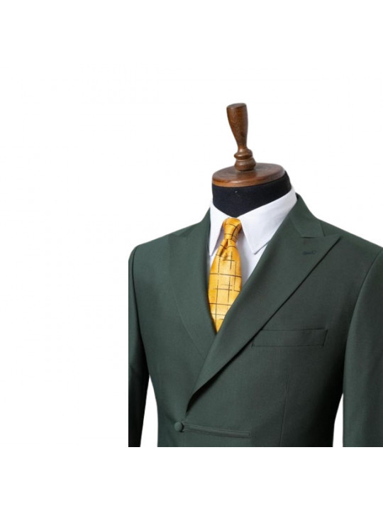 Two Piece Premium Suit With Lapel | Lunar Green