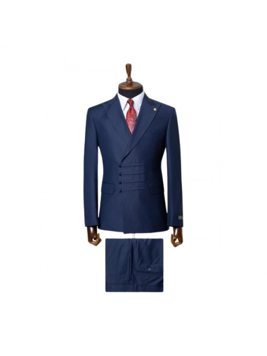 Two Piece Premium Suit With Lapel | Royal Blue