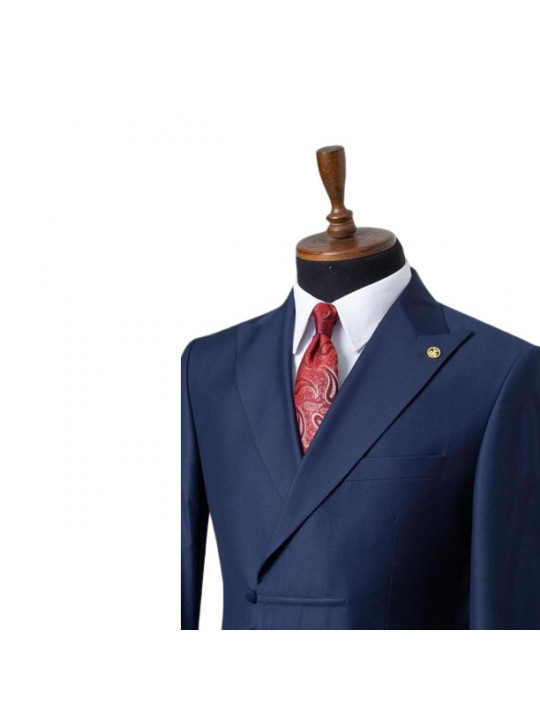 Two Piece Premium Suit With Lapel | Royal Blue