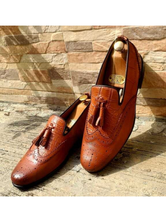 Men Oxford Loafer Ade Footwear Leather Shoe | Brown 