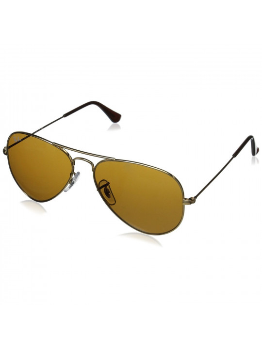 NEW RAY-BAN AVIATOR CLASSIC RB3025 UNISEX GOLD FRAME BROWN CLASSIC 62MM LENS SUNGLASSES