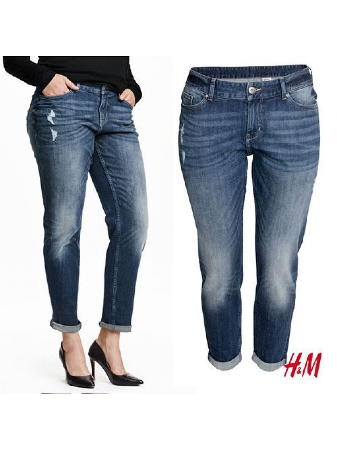 h&m boyfriend low jeans