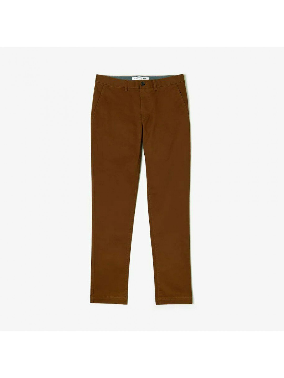 New Men Lacoste Smart Fit Stretch Gabardine Chinos Pants | Brown