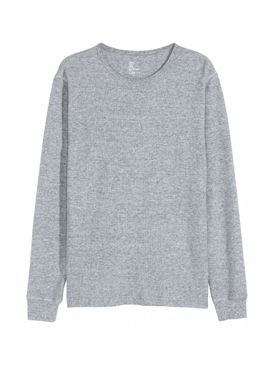 NEW H&M MEN'S WAFFLLED LONG SLEEVE TOP|GREY