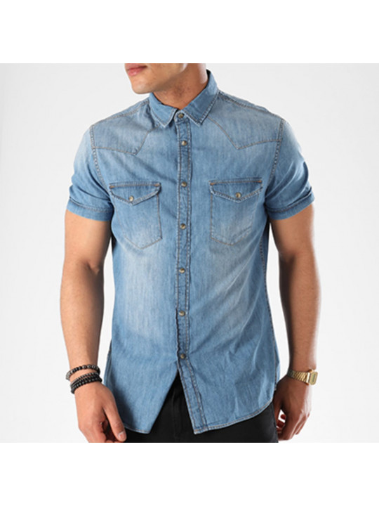 Blue Men Denim Shirts, Full Sleeves at Rs 410 in Hyderabad | ID: 24681533212