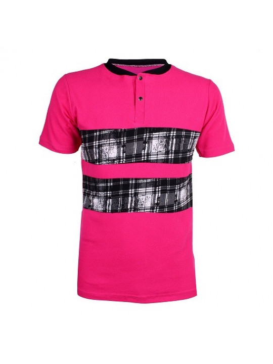 New Unisex DXS Premium Polo Shirt with Burberry Details |  Pink