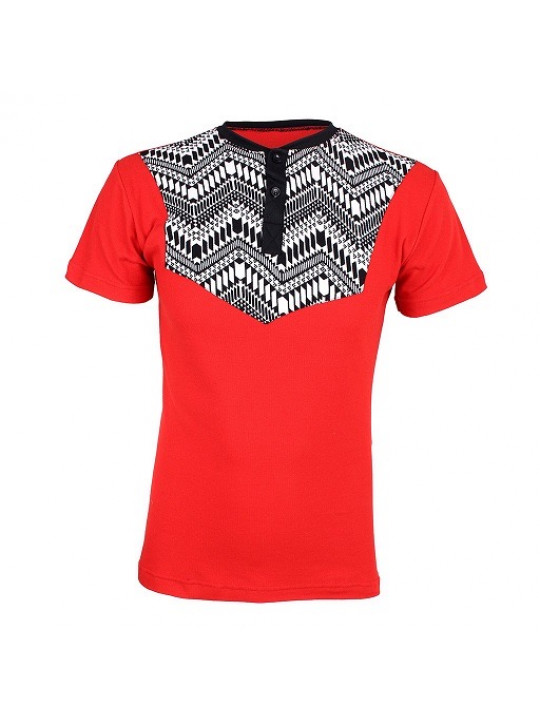 Women DXS Premium Polo Shirt with Aztec Details | Red