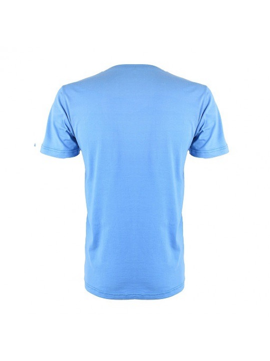 New DXS Cotton SS Tee Shirt with Grey Print - Skye Blue
