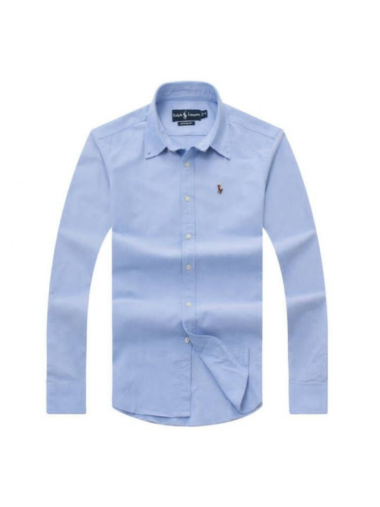 CLASSIC POLO RALPH LAUREN LS SHIRT WITH TINY CRESTED PONY | SKYE BLUE
