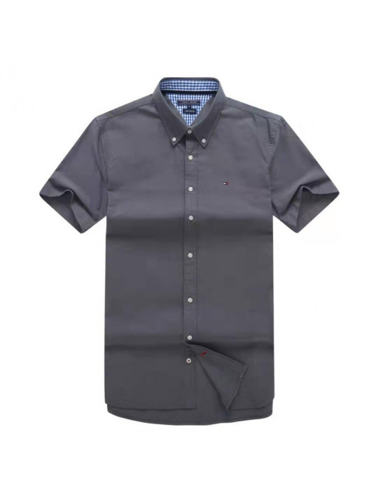 New Tommy Hilfiger Button Down SS Shirt | Grey