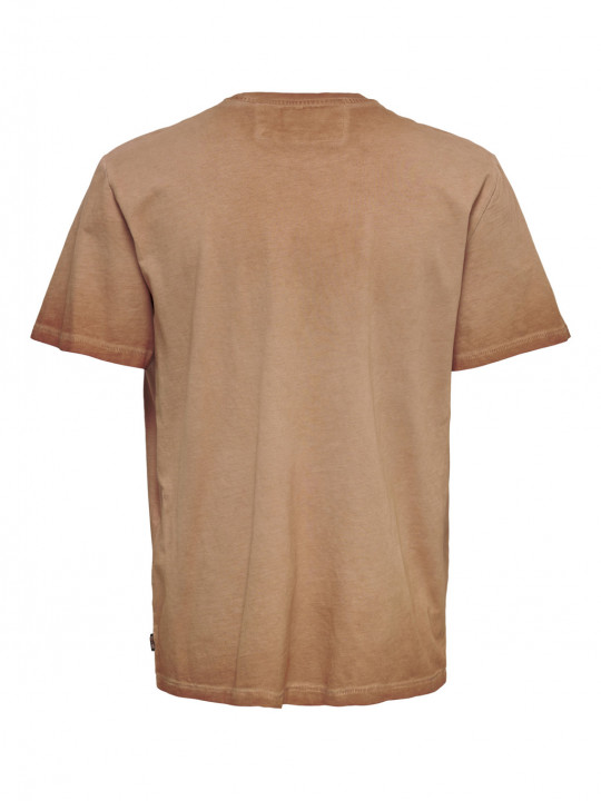 NEW MEN'S ONLY & SONS ACIDIC FADED T-SHIRT | ORANGE