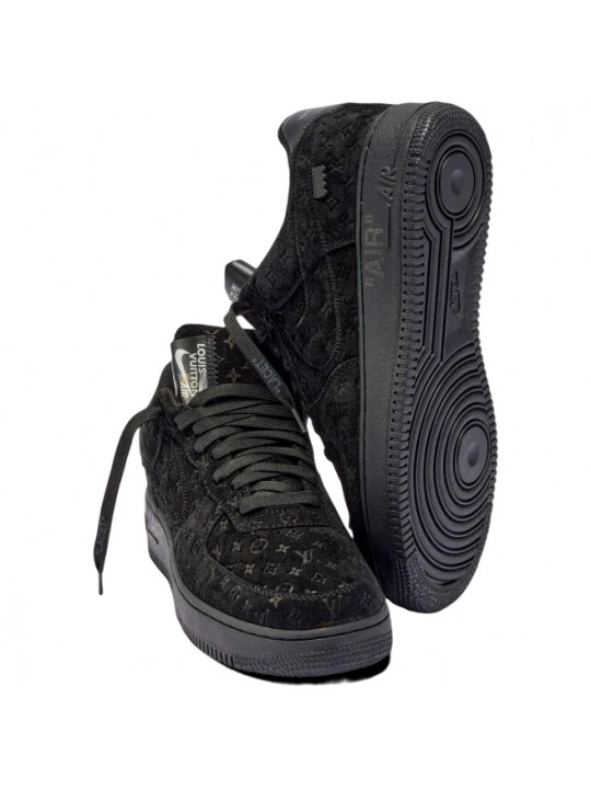 NEW LOUIS VUITTON AND NIKE "AIR FORCE 1" BY VIRGIL ABLOH - BLACK/BLACK | ANTHRACITE