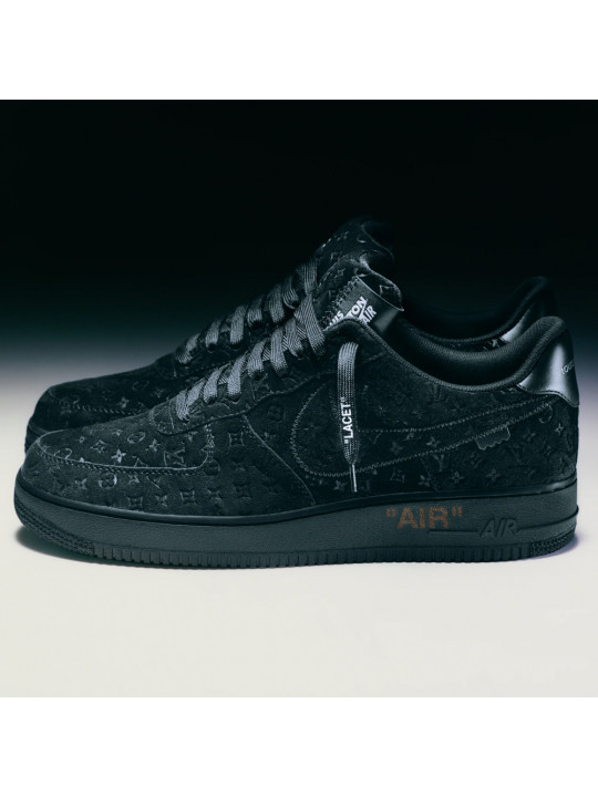 NEW LOUIS VUITTON AND NIKE "AIR FORCE 1" BY VIRGIL ABLOH - BLACK/BLACK | ANTHRACITE