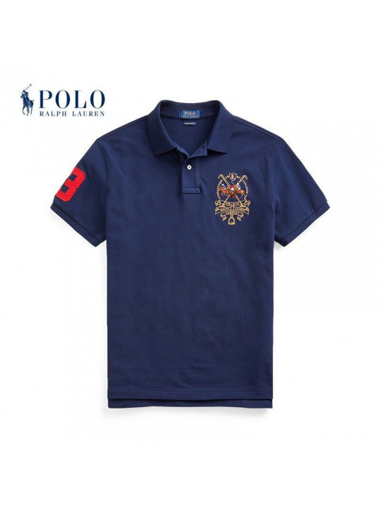 NEW  RALPH LAUREN POLO WITH DUAL HORSE INSCRIPTION | NAVY BLUE