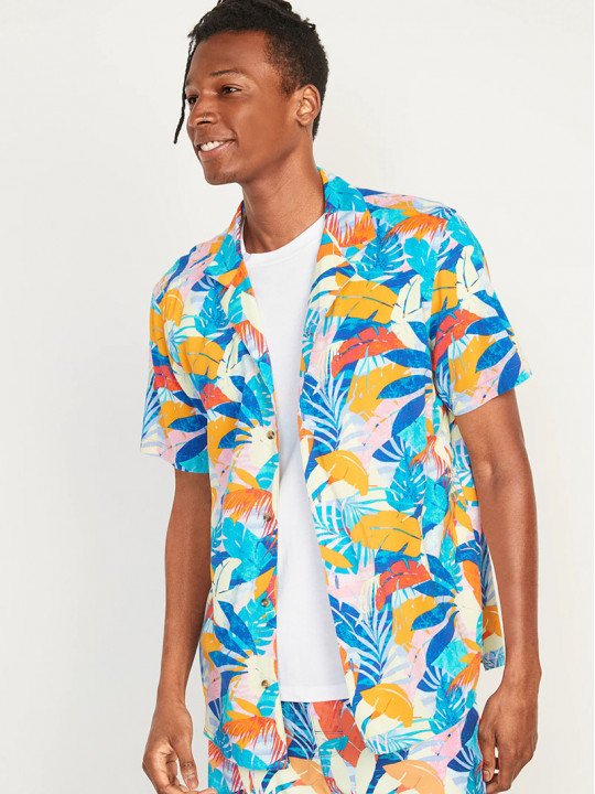 New Old Navy Beachy Vintage Shirt | Multi color