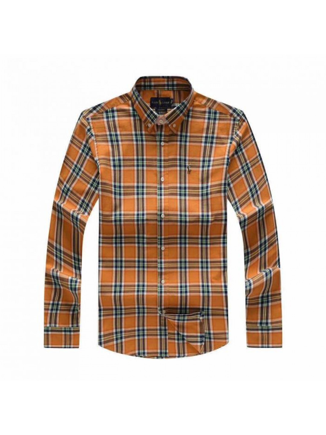 Shop Online for our latest Polo Ralph Lauren Men's Checkered Long Sleeve  Shirt in Lagos, Nigeria | Orange Blue Green