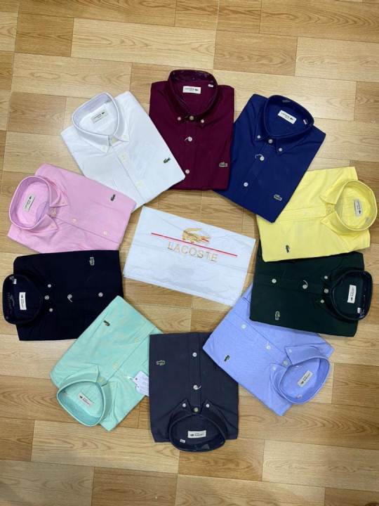 New Men Lacoste Oxford Crocodile Logo Shirt Bundle Pack Of 5 (Select Any 5 For Discount)