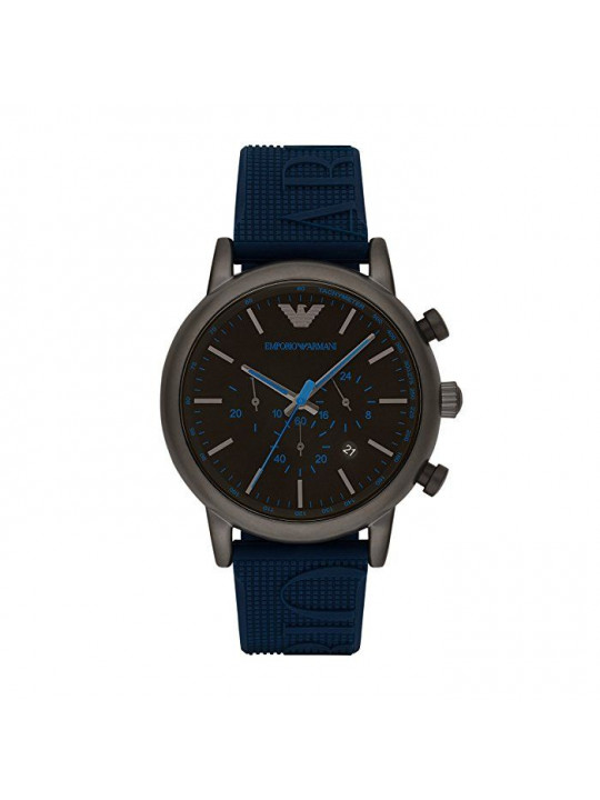 NEW ARMANI NAVY BLUE RUBBER WATCH WITH NAVY BLUE DIAL