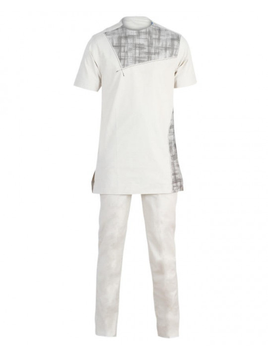 Shop Premium Men's Native wear with Ash details - White