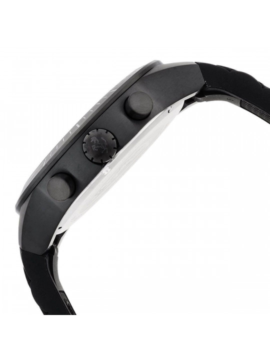 Ferrari White Dial Analog Display Quartz Rubber Watch | Black